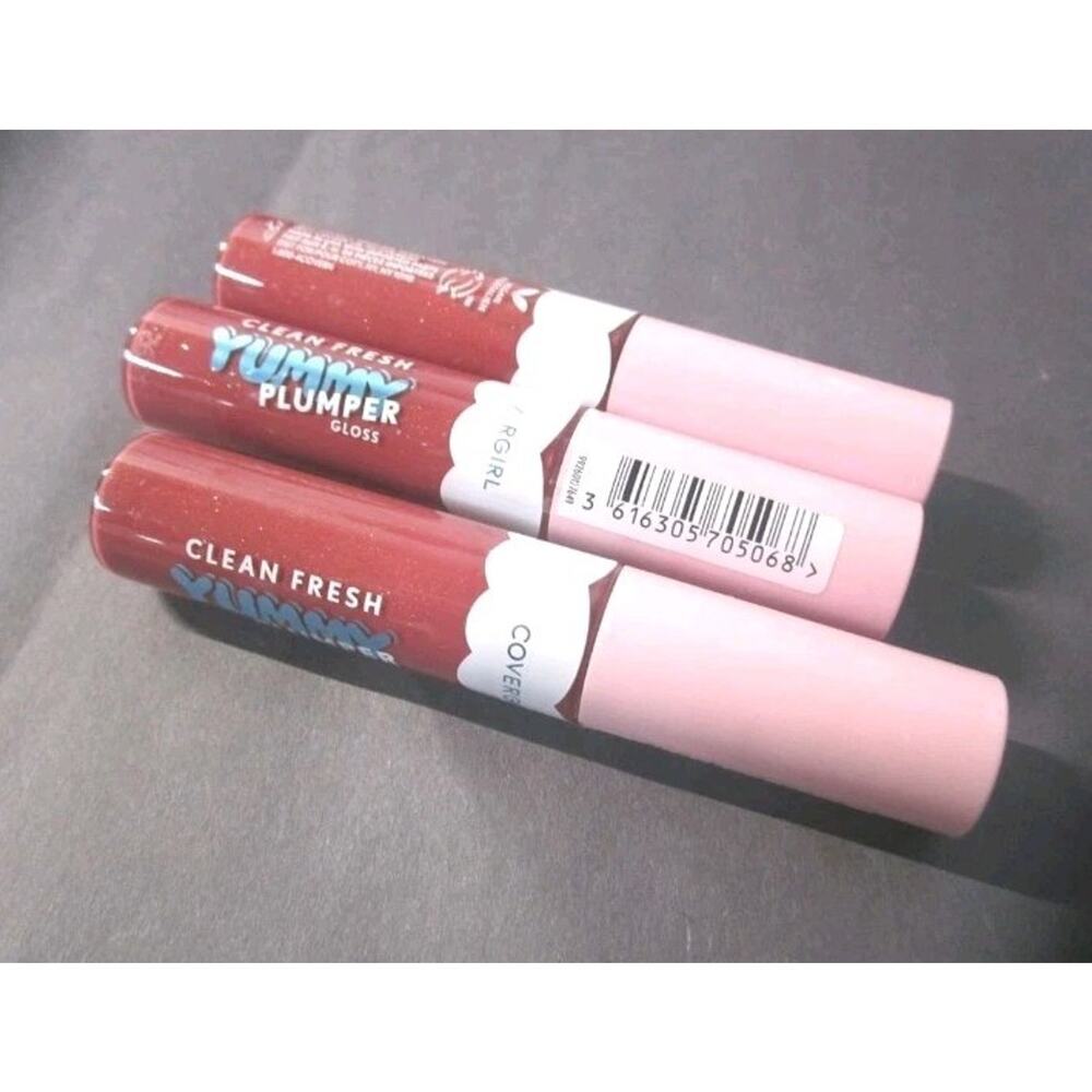 Covergirl 0.33oz Encourage Mint (860) Clean Fresh Yummy Plumper Lip Gloss -Qty 3